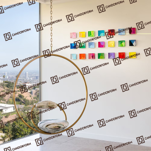 Round Gold Kadai Swing