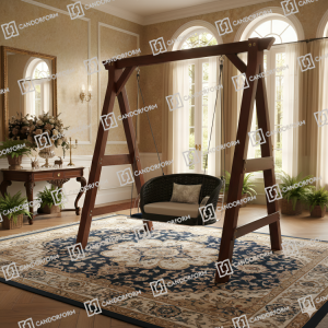 Wicker 2 Seater Swing