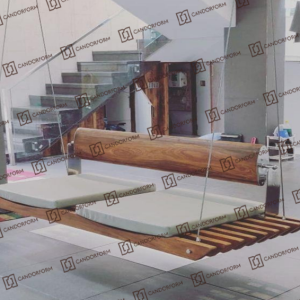 Modern Indoor Wooden Hanging Swing with Minimalist Design