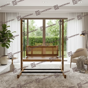 Modern Indoor Wooden Swing Sofa with Minimalist Design